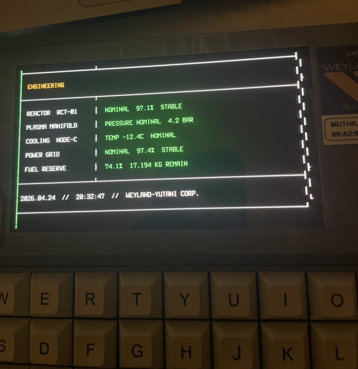 MUTHR WIP Readout